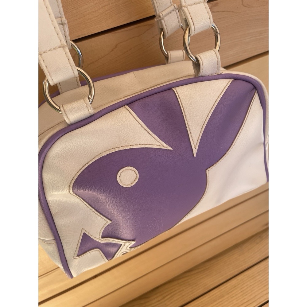 Vintage Playboy Bunny Hand Purse Rare Purple White Y2K - Picture 4 of 11